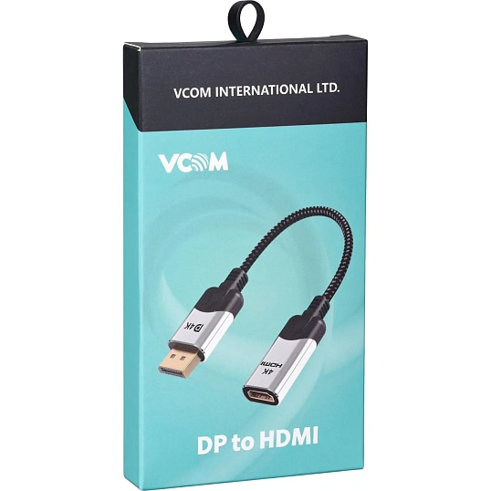 Адаптер DisplayPort(M) ---> HDMI(F) 0.15m 4K@60Hz VCOM <CG621M-0.15