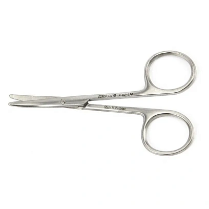 Ножницы тупоконечные вертикально изогнутые, 100 мм, J-22-174