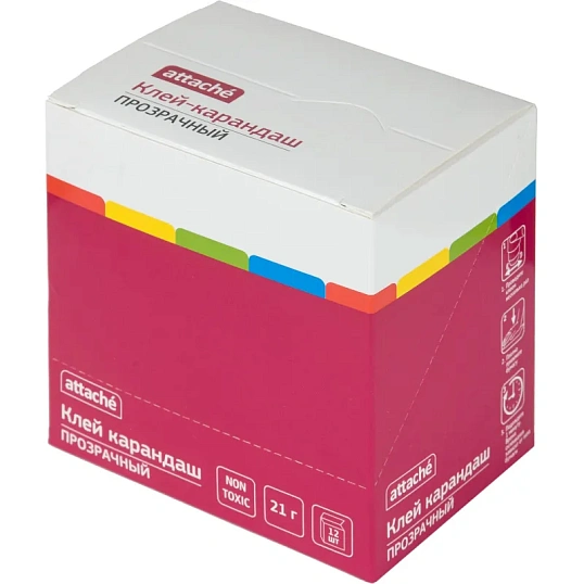 Клей-карандаш 21г Attache прозрачный