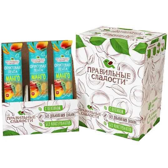 Пастила ПС Фруктовая лента Манго,15гх30шт/уп