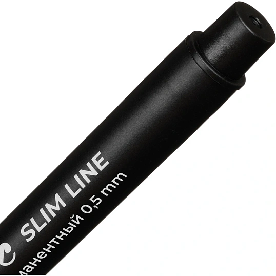 Маркер перманентный Комус, 0,5 мм, черный, игольчатый наконечик