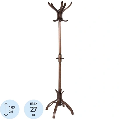 Вешалка ME_напольная В-12Н темно-коричневый
