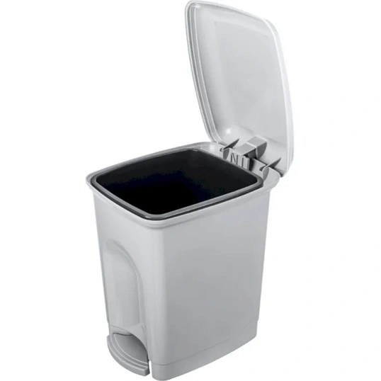 Ведро мусорное (контейнер) 7 л с педалью св. серый