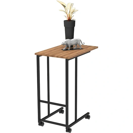 Стол многофункциональный TI_КомусОнега-4/К 380x600x755 мет чер/ЛДСП дуб вот