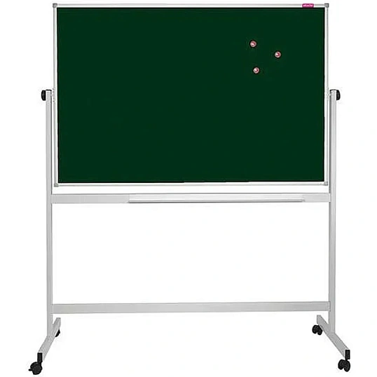 Доска меловая-магнитн-зелен/маркер-белая Attache Twist100х150вращ.моб.усил