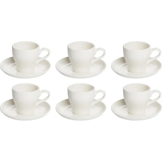 Чайная пара Kaylas, 170мл фарфор, белая 6шт/уп