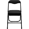 Стул складной  каркас черный,  кожзам черный РС 04 кант