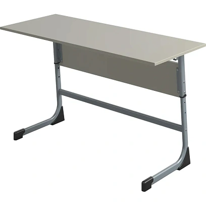 Парта MET_Стол ученический Комус Мебель Школа 2.0,2-мест.5-7 р.г.сер/серый