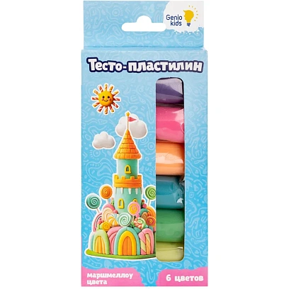 Набор для лепки детский 'Тесто-пластилин 6 цветов.Маршмеллоу цвета' TA1089V