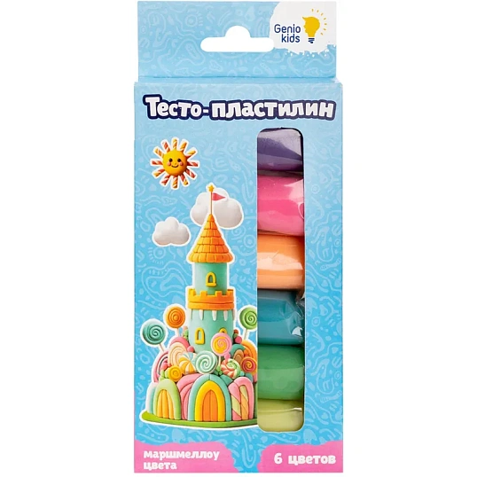 Набор для лепки детский 'Тесто-пластилин 6 цветов.Маршмеллоу цвета' TA1089V