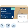 Бумага туалетная листовая д/дисп Торк ТЗ 1сл. 250л 40 пач/уп 114272