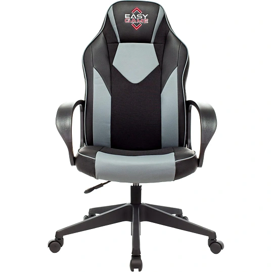 Кресло VB_Echair Easy Game-905 TPU кожзам черный/серый пластик