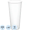 Стакан одноразовый 650 мл, диз. Bubble Cup, прозр.,матовый,ПП, 10 шт/уп