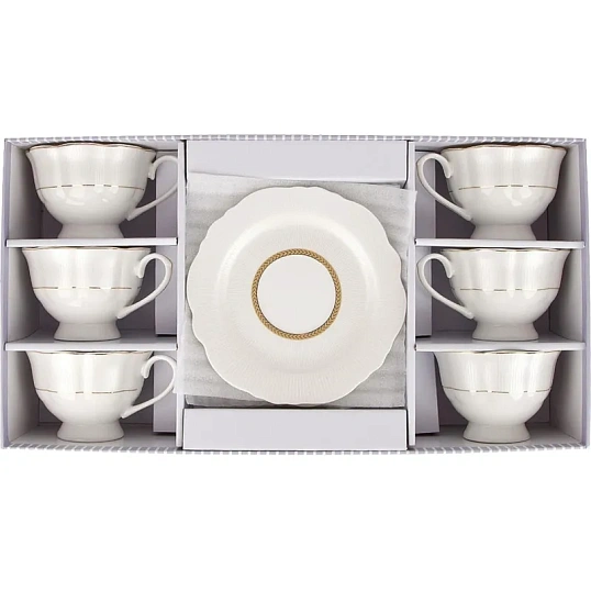 Набор чайный 12пр. White chic (6 персон) v=190мл (подарочная уп), 0970019