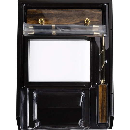 Набор настольный MDF 8FE-1A на 8 предметов, ламинат, черное дерево