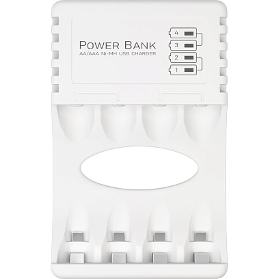 Зарядное устройство GP 270AAHC/CPB-2CR4, 4 слота + 4 акк. 2700 mAh