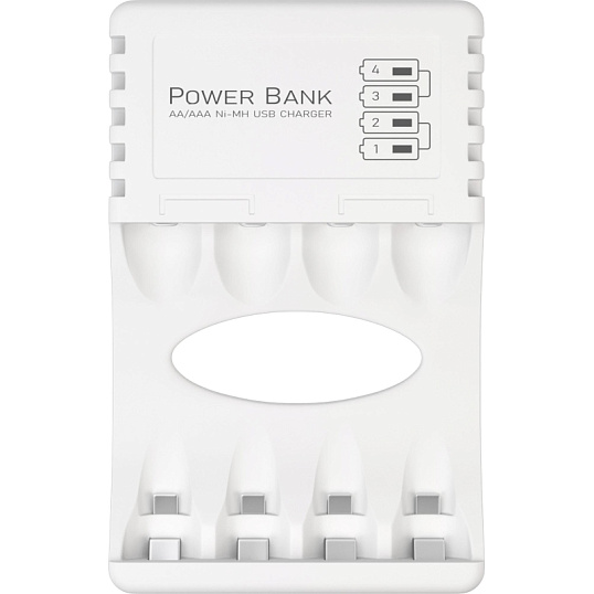 Зарядное устройство GP 270AAHC/CPB-2CR4, 4 слота + 4 акк. 2700 mAh