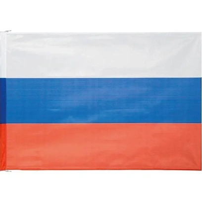 Флаг РФ 225х150 см, уличный, флажная сетка