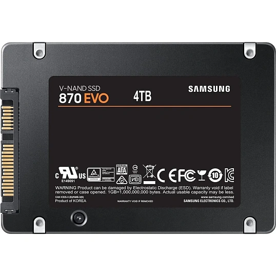 SSD накопитель Samsung 870 EVO 4TB 2.5 SATA(MZ-77E4T0B)
