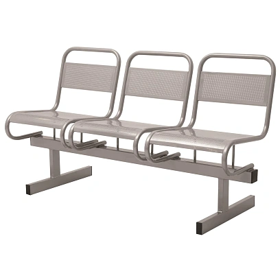 Многоместная секция UD_Раунд перфориров.СМ119-03 3-х мест.серый ral 9006М