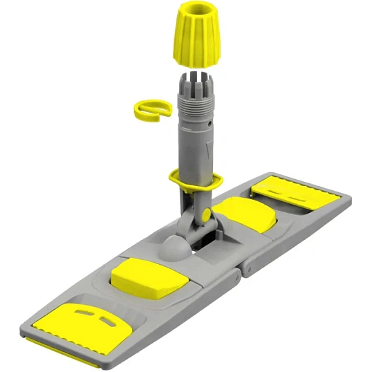 Держатель МОПа универс/зажимы, пластик LuscanProf  40х11см, серый/желтый