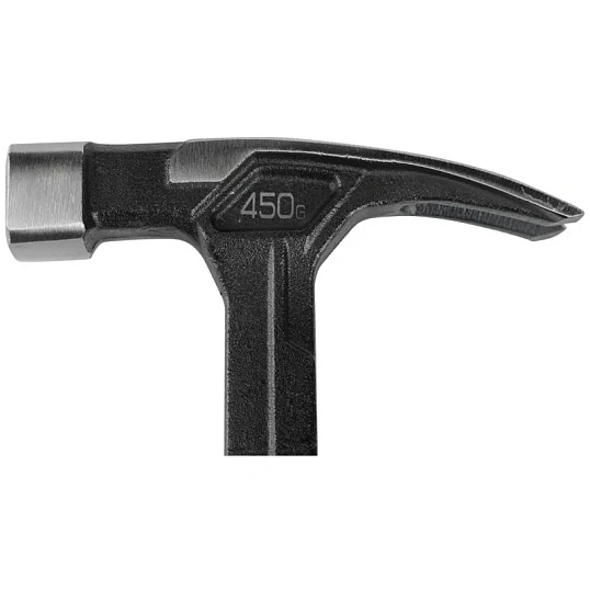 Молоток-гвоздодер цельнокованый 450 г, магнит,3х-комп.ручка, BERGER BG1527
