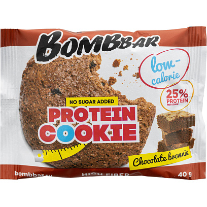 Печенье Bombbar протеиновое низкокаллорийное шоколадный брауни, 40г