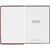Ежедневник датированный 2026, бордо,А6, 100х150 мм,336 стр,Agenda