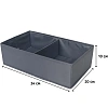 Органайзер для хранения, 2 секции Снюгг, Д200 Ш340 В100, серый  UC-236
