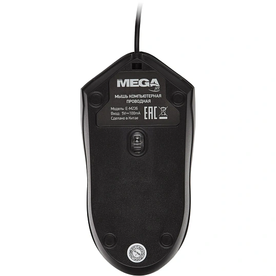 Мышь компьютерная E-M236/BT-JM-002 черная, USB, 1000DPi, 120x62x38мм