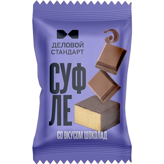 Конфеты глазированные Деловой Стандарт суфле со вкусом шоколад, 500г
