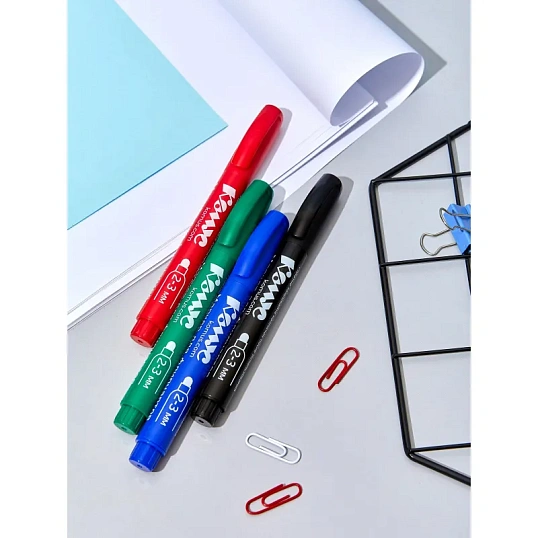 Набор маркеров для флипчартов по бумаге Комус набор 4 цв 2-3 мм