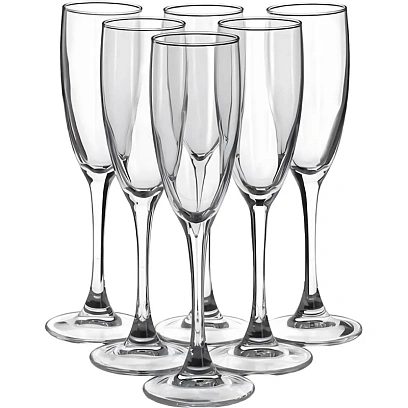 Набор бокалов для шампанского СИГНАТЮР (ЭТАЛОН) 170мл 6шт/уп (H8161)