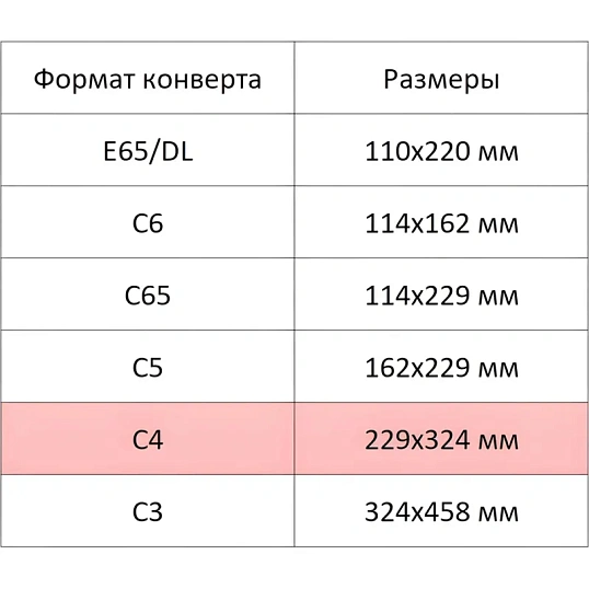 Конверт белый С4 декстрин OfficePost 229х324 50шт/уп/3154
