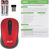 Мышь компьютерная Acer OMR136 красный  (1000dpi/WLS/USB/3кн (ZL.MCEEE.01J)