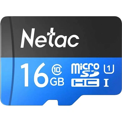 Карта памяти Netac MicroSD card P500 Standard 16GB, retail version w/SD