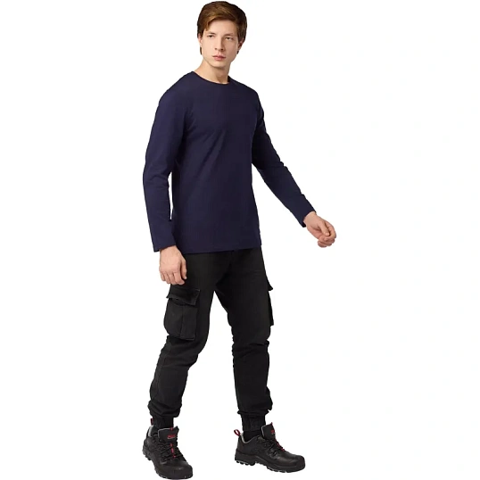 Футболка (160 г.) с длинным рукавом т.-син.(M)