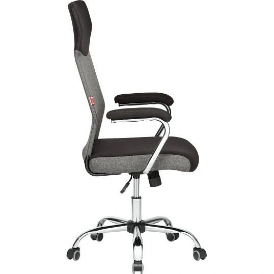 Кресло BN_Sp_EChair-590 TC ткань черный/серый, хром