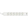 Сетевой фильтр BigTech CD6-1,4WU (6р/1,4м/USB-C/USB-A/16А/3680Вт белый)