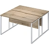 Раб.станц.Комус Мебель К-Loft 241S018 1380х1370х752 2раб.м. дуб натур/белый