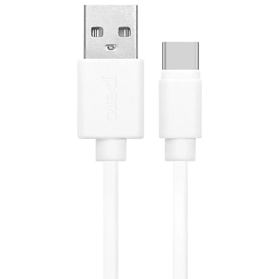 Кабель PERO, DC-03, Type-C, 3А, 2м, Fast charge, белый