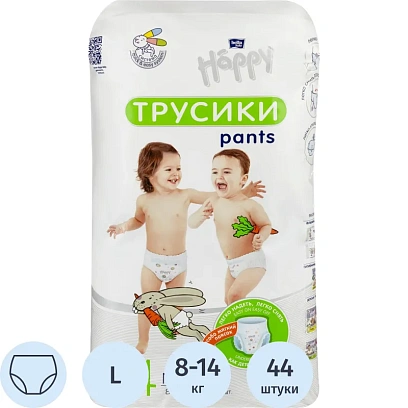 Подгузники - трусики Maxi, 44 шт./уп., вес 8-14 кг