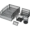 Набор настольный лотков из металл-ая сетка Attache 6 предметов черный