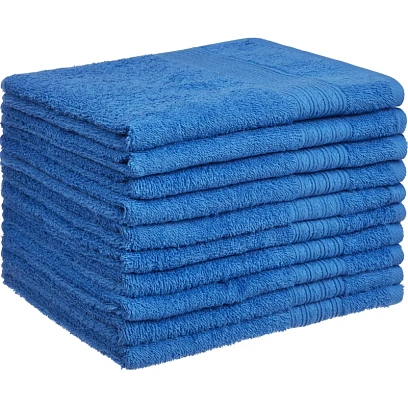 Набор полотенец махровых Luscan/бордюр 400г/м2, 50х90 ярк-син, 10шт/уп