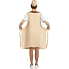 Фартук сарафан Маркет Профи с пилоткой всеразмерный цв. беж/шок