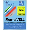 Трубка термоусадочная Vell VL-HSE621CH(с чип.9мм,черн.на жел.) для Puty