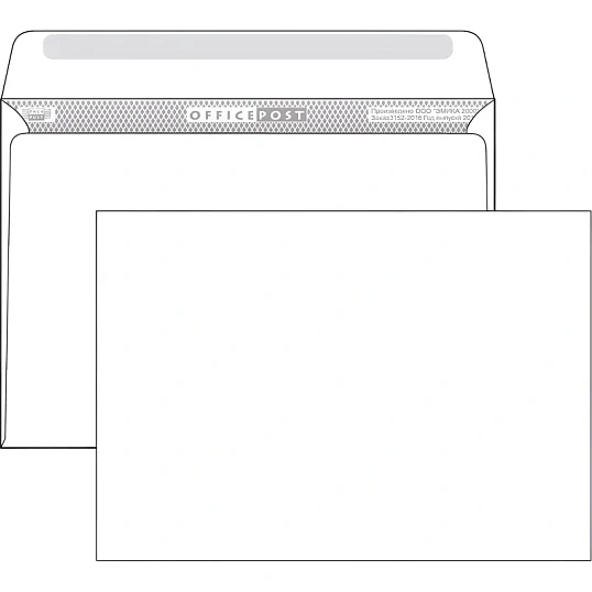 Конверт белый С4 декстрин OfficePost 229х324 50шт/уп/3154