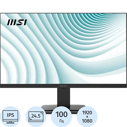 Монитор MSI 24,5 PRO MP253 Black, IPS, 1920x1080, 100Hz, VGA, HDMI, DP