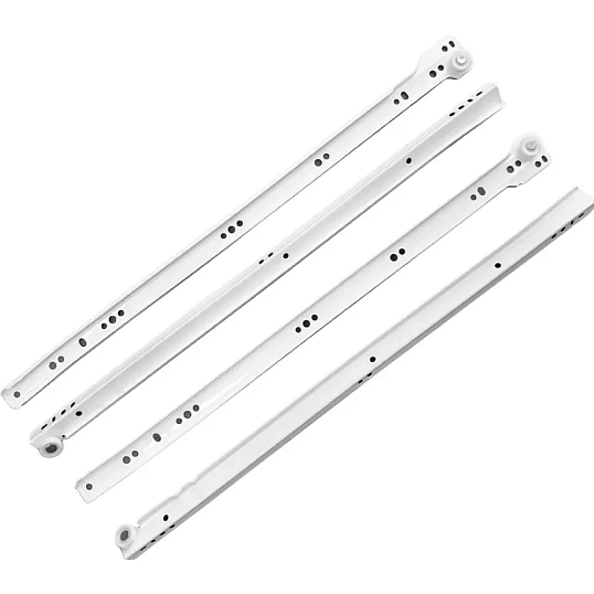 Направляющие УЗК_ StahlBuro роликовые 500/0,8 мм белый копмл-2 шт