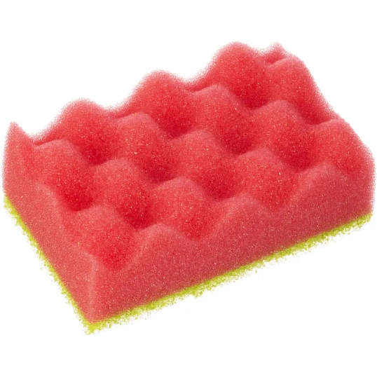 Губки для мытья посуды QUALITA BUBBLE EFFECT 100х66х37мм 5 шт/уп